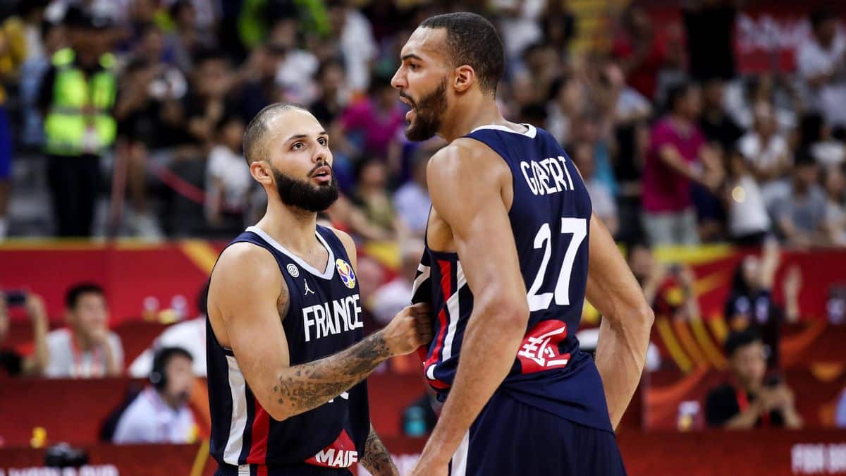 Evan Fournier at the 2023 World Cup