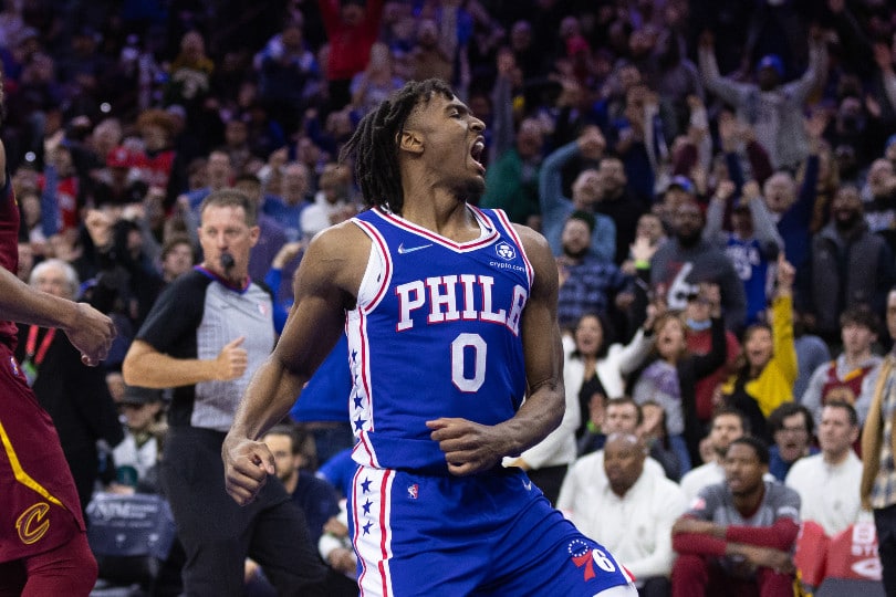 Tyrese Maxey with the Sixers