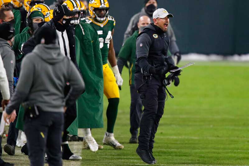 Green Bay Packers coach Matt LaFleur.