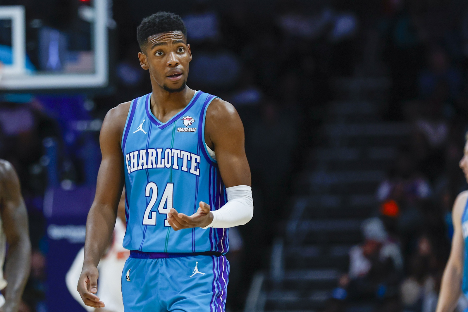 Brandon Miller with the Charlotte Hornets