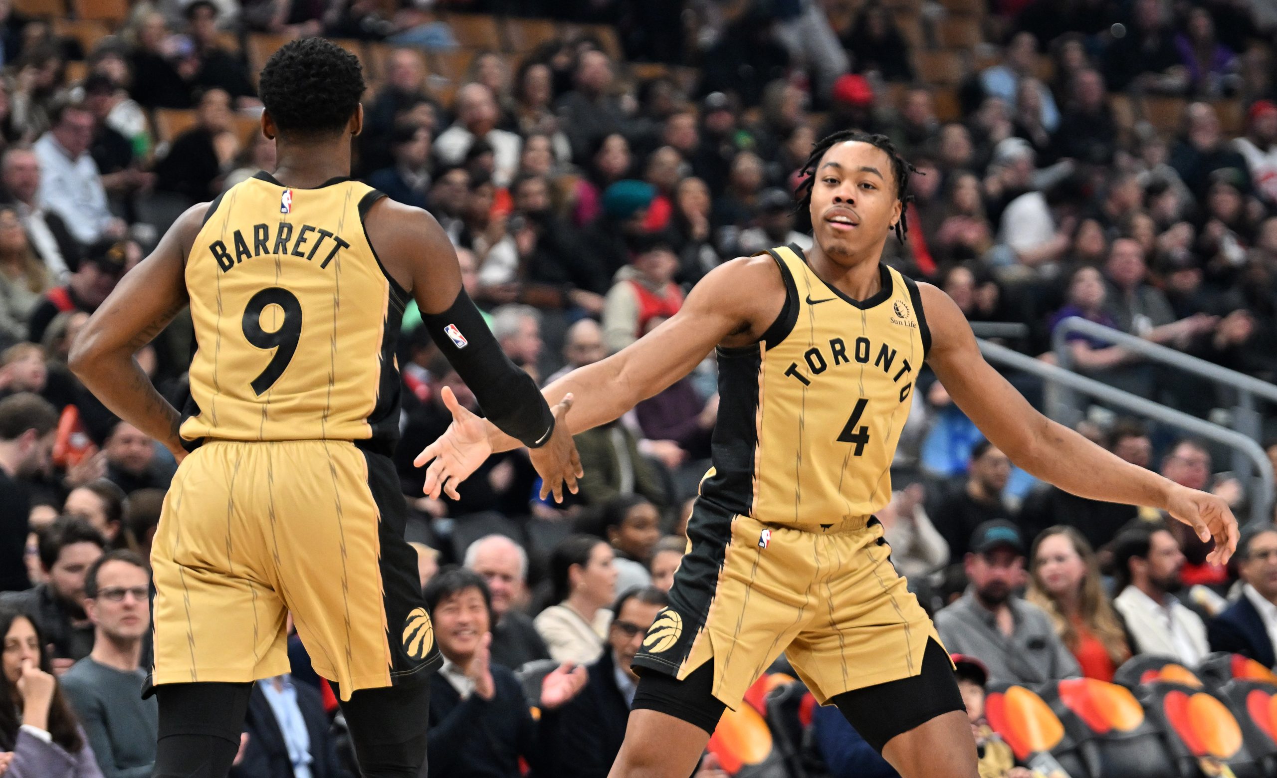 RJ Barrett and Scottie Barnes with the Toronto Raptors