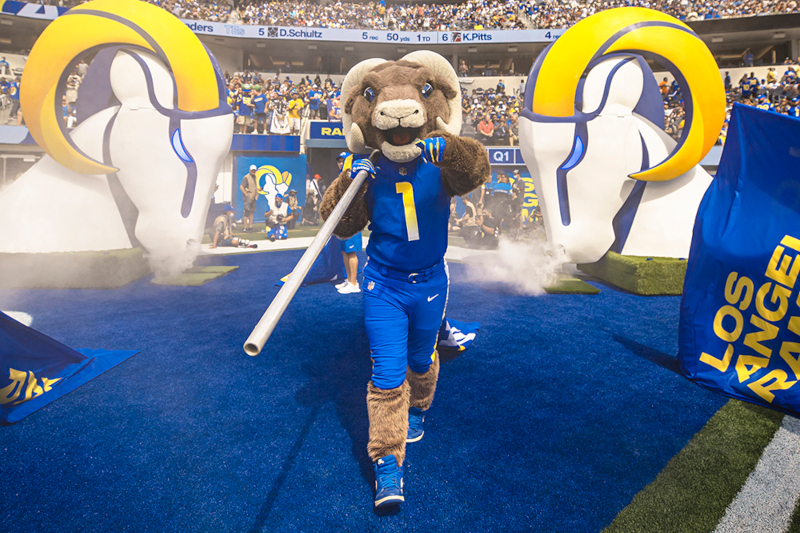 Rampage mascot of the Los Angeles Rams