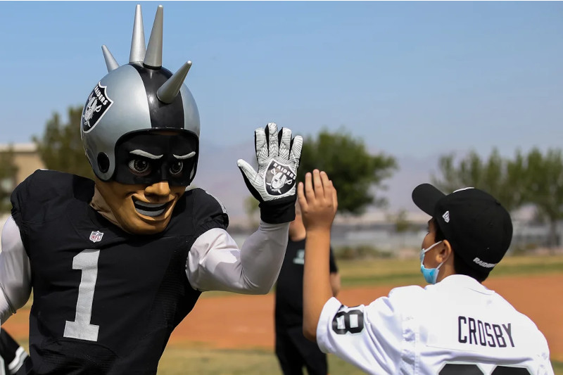 Raider Rusher Mascot of the Las Vegas Raiders