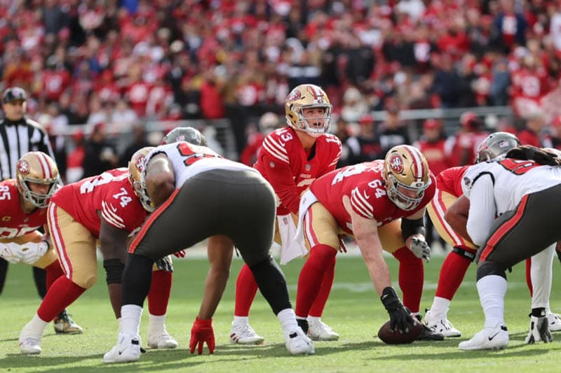 49ers D stifles Brady & Bucs 35-7 as Purdy and McCaffrey shine