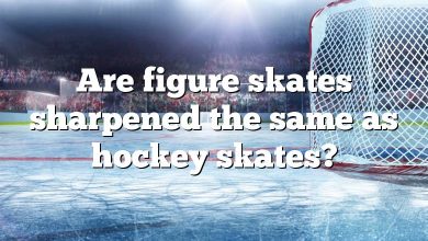 Are figure skates sharpened the same as hockey skates?