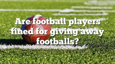 Are football players fined for giving away footballs?