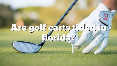 Are golf carts titled in florida?