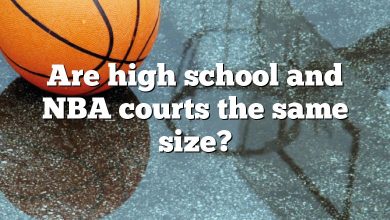 Are high school and NBA courts the same size?