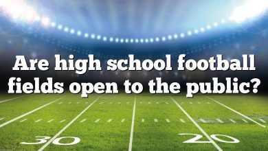 Are high school football fields open to the public?