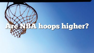 Are NBA hoops higher?