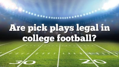 Are pick plays legal in college football?