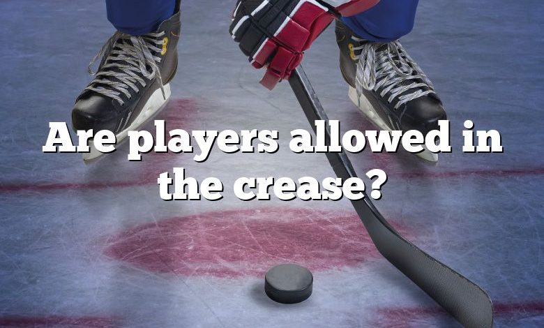 Are players allowed in the crease?