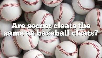 Are soccer cleats the same as baseball cleats?