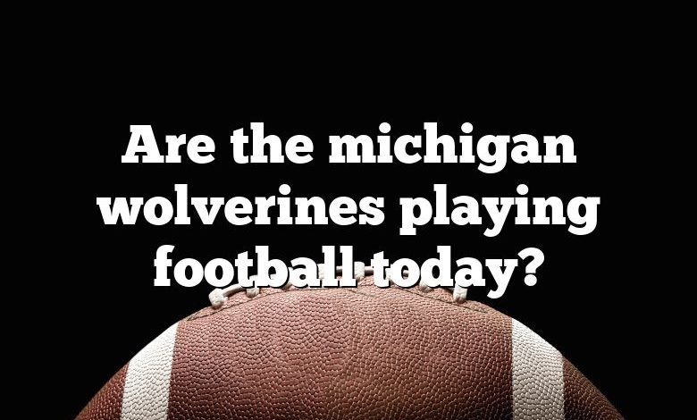 Are the michigan wolverines playing football today?