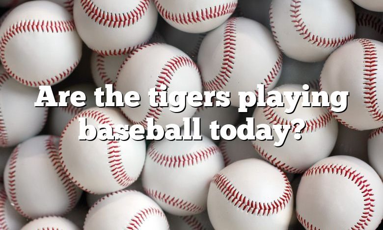 Are the tigers playing baseball today?