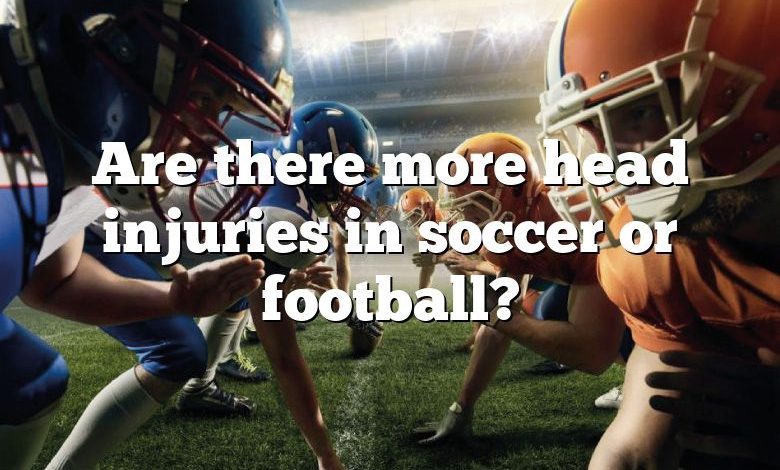 Are there more head injuries in soccer or football?