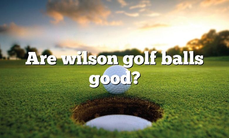 Are wilson golf balls good?