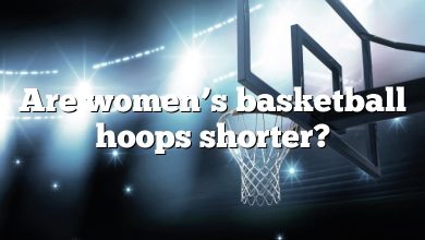 Are women’s basketball hoops shorter?