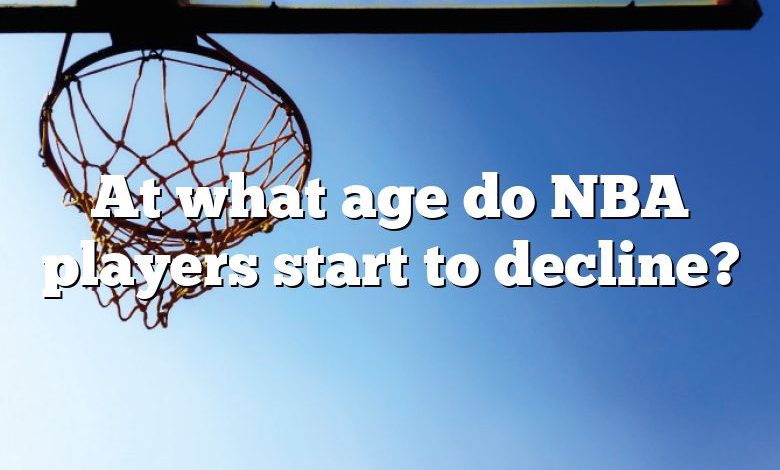 At what age do NBA players start to decline?