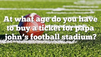 At what age do you have to buy a ticket for papa john’s football stadium?