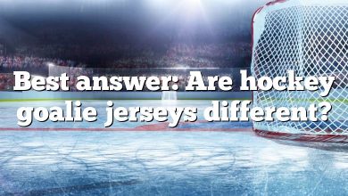 Best answer: Are hockey goalie jerseys different?
