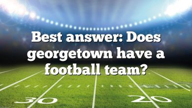 Best answer: Does georgetown have a football team?