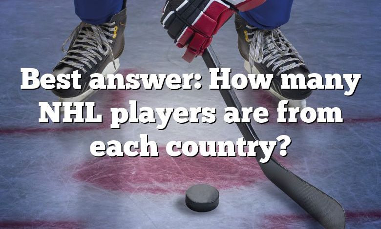 Best answer: How many NHL players are from each country?