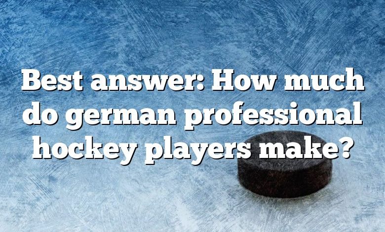 Best answer: How much do german professional hockey players make?