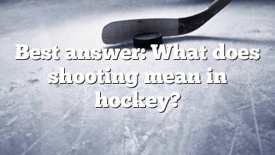 Best answer: What does shooting mean in hockey?