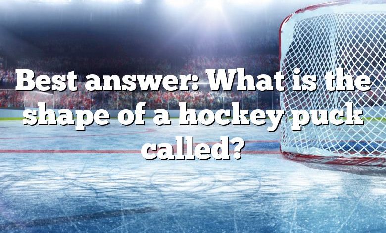 Best answer: What is the shape of a hockey puck called?