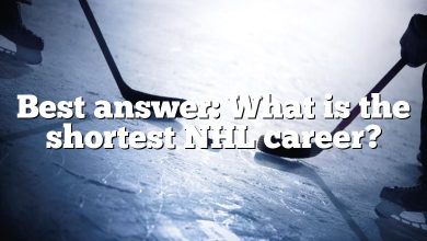 Best answer: What is the shortest NHL career?