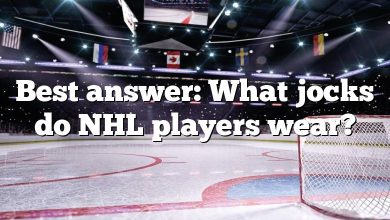 Best answer: What jocks do NHL players wear?