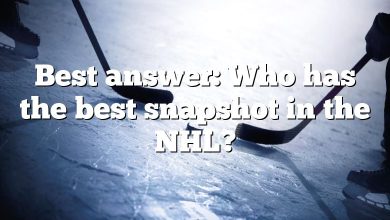 Best answer: Who has the best snapshot in the NHL?