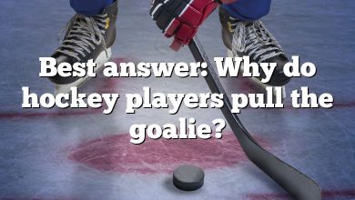 Best answer: Why do hockey players pull the goalie?