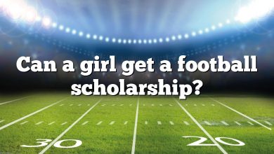 Can a girl get a football scholarship?