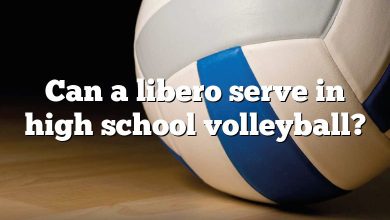 Can a libero serve in high school volleyball?