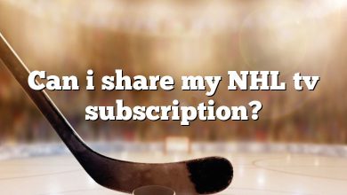 Can i share my NHL tv subscription?