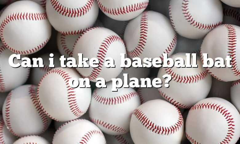 Can i take a baseball bat on a plane?