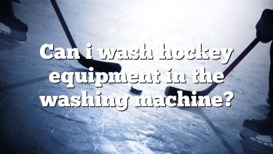 Can i wash hockey equipment in the washing machine?