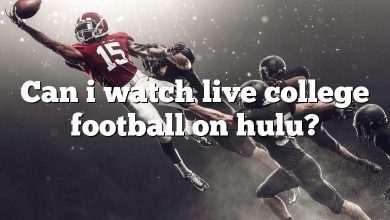 Can i watch live college football on hulu?