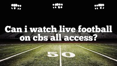 Can i watch live football on cbs all access?