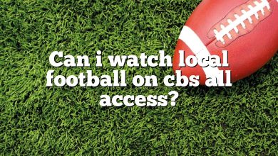 Can i watch local football on cbs all access?