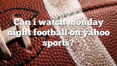 Can i watch monday night football on yahoo sports?