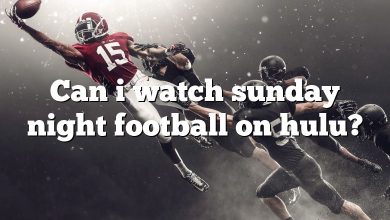 Can i watch sunday night football on hulu?