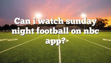 Can i watch sunday night football on nbc app?