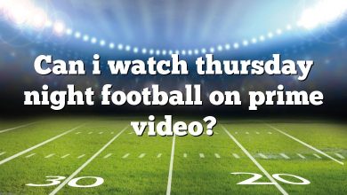 Can i watch thursday night football on prime video?