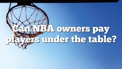 Can NBA owners pay players under the table?