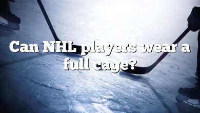 Can NHL players wear a full cage?