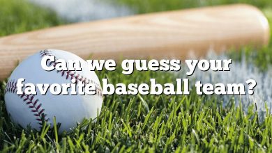 Can we guess your favorite baseball team?