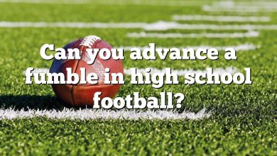 Can you advance a fumble in high school football?